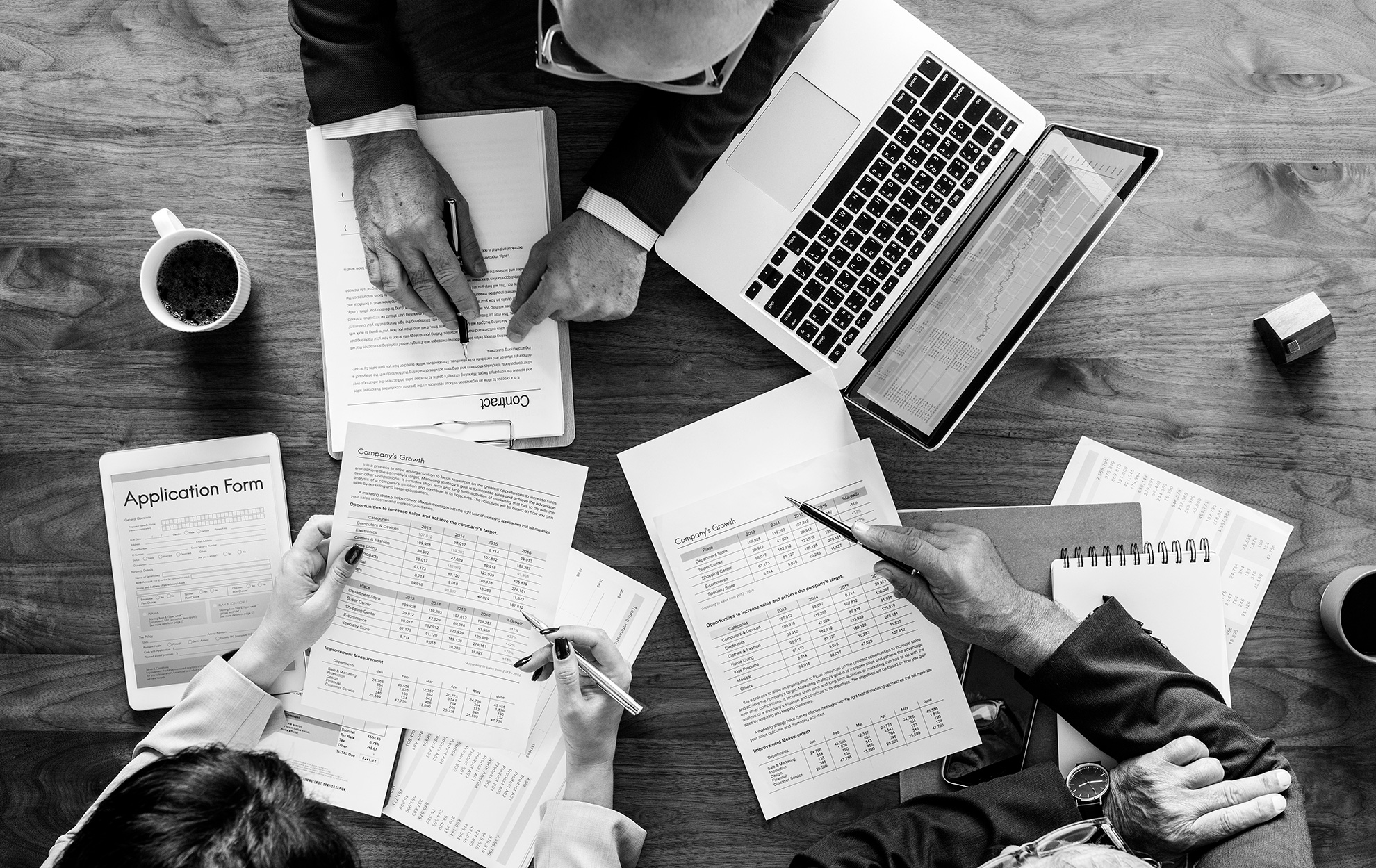 The old way: scattered paperwork, applications and email threads